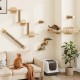 YITAHOME Climbing Wall Cat Set Made of Wood, 5-Piece Sturdy Cat Furniture with Cat House, Cat Bed, Platform, Sisal Column, Cat Suspension Bridge, for Cat Sleeping, Playing, Lounging YITAHOME Climbing Wall Cat Set Made of Wood, 5-Piece Sturdy Cat Furniture with Cat House, Cat Bed, Platform, Sisal Column, Cat Suspension Bridge, for Cat Sleeping, Playing, Lounging