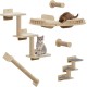 YITAHOME Climbing Wall Cat Set Made of Wood, 5-Piece Sturdy Cat Furniture with Cat House, Cat Bed, Platform, Sisal Column, Cat Suspension Bridge, for Cat Sleeping, Playing, Lounging YITAHOME Climbing Wall Cat Set Made of Wood, 5-Piece Sturdy Cat Furniture with Cat House, Cat Bed, Platform, Sisal Column, Cat Suspension Bridge, for Cat Sleeping, Playing, Lounging