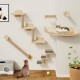YITAHOME Climbing Wall Cat Set Made of Wood, 5-Piece Sturdy Cat Furniture with Cat House, Cat Bed, Platform, Sisal Column, Cat Suspension Bridge, for Cat Sleeping, Playing, Lounging YITAHOME Climbing Wall Cat Set Made of Wood, 5-Piece Sturdy Cat Furniture with Cat House, Cat Bed, Platform, Sisal Column, Cat Suspension Bridge, for Cat Sleeping, Playing, Lounging
