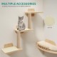 YITAHOME Climbing Wall Cat Set Made of Wood, 5-Piece Sturdy Cat Furniture with Cat House, Cat Bed, Platform, Sisal Column, Cat Suspension Bridge, for Cat Sleeping, Playing, Lounging YITAHOME Climbing Wall Cat Set Made of Wood, 5-Piece Sturdy Cat Furniture with Cat House, Cat Bed, Platform, Sisal Column, Cat Suspension Bridge, for Cat Sleeping, Playing, Lounging