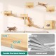 YITAHOME Climbing Wall Cat Set Made of Wood, 5-Piece Sturdy Cat Furniture with Cat House, Cat Bed, Platform, Sisal Column, Cat Suspension Bridge, for Cat Sleeping, Playing, Lounging YITAHOME Climbing Wall Cat Set Made of Wood, 5-Piece Sturdy Cat Furniture with Cat House, Cat Bed, Platform, Sisal Column, Cat Suspension Bridge, for Cat Sleeping, Playing, Lounging