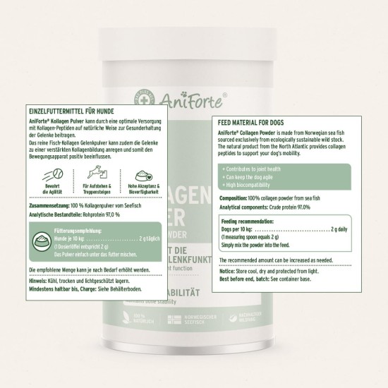 Aniforte Collamove Dog Marine Collagen Peptide 250g – Natural product for Dogs Aniforte Collamove Dog Marine Collagen Peptide 250g – Natural product for Dogs