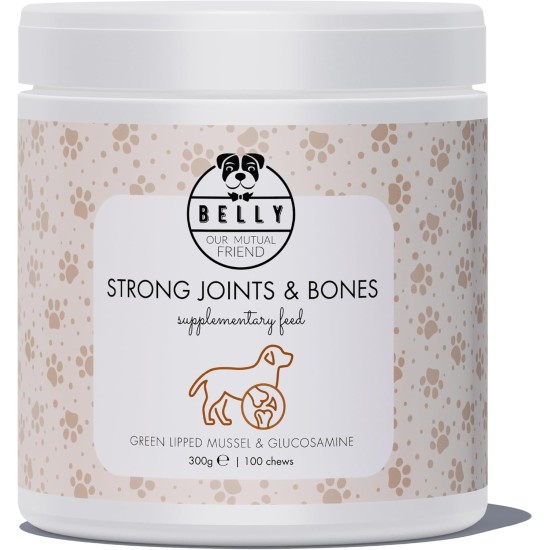 Belly® 100 Snacks for Strong Joints with Green-Lipped Mussel Dog - Treats with Chicken Instead of Joint Tablets Dog, Joint & Bone Protection for Dogs, 300 g Belly® 100 Snacks for Strong Joints with Green-Lipped Mussel Dog - Treats with Chicken Instead of Joint Tablets Dog, Joint & Bone Protection for Dogs, 300 g