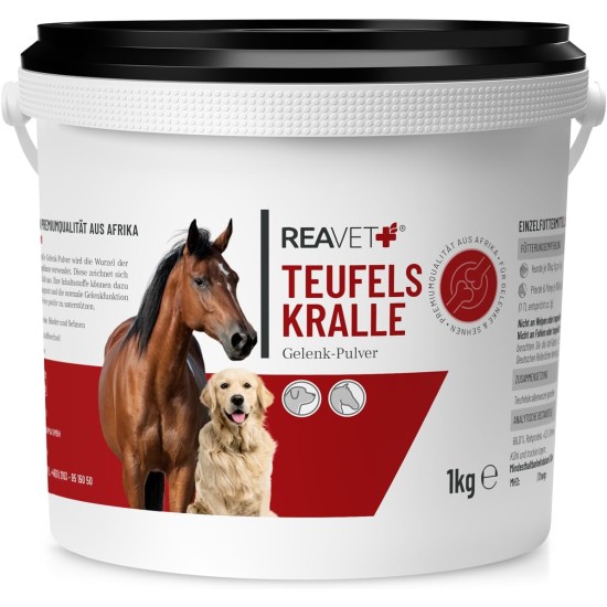 Devil's Claw Powder for Dogs and Horses, 1 kg, Natural Joint Powder to Support Joints & Mobility, No Artificial Additives from Pure Devil's Claw Root Devil's Claw Powder for Dogs and Horses, 1 kg, Natural Joint Powder to Support Joints & Mobility, No Artificial Additives from Pure Devil's Claw Root