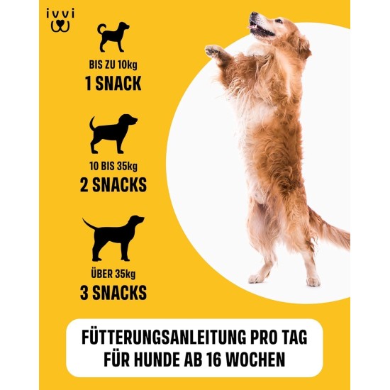 Hip & Joint - Highly Concentrated Joint Tablets for Dogs as Treats with Green-Lipped Mussel Dog, Glucosamine, Chondroitin & MSM - 60 Delicious Snacks (270 g) with Chicken Hip & Joint - Highly Concentrated Joint Tablets for Dogs as Treats with Green-Lipped Mussel Dog, Glucosamine, Chondroitin & MSM - 60 Delicious Snacks (270 g) with Chicken