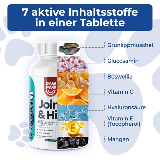 Hip and Joint Tablets for Dogs - Joint Tablets Dog, Joint & Bone Protection for Dogs - Glucosamine KCI 250 mg Green-Lipped Mussel Dog Joint Care for Dogs Joints Tablets Hip and Joint Tablets for Dogs - Joint Tablets Dog, Joint & Bone Protection for Dogs - Glucosamine KCI 250 mg Green-Lipped Mussel Dog Joint Care for Dogs Joints Tablets