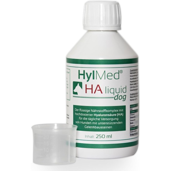HylMed HA Liquid Dog, 250 ml, High Dose Hyaluronic Acid, Collagen and Other Nutrients to Support the Joints and the Dog's Pleasure of Movement for up to 50 Days HylMed HA Liquid Dog, 250 ml, High Dose Hyaluronic Acid, Collagen and Other Nutrients to Support the Joints and the Dog's Pleasure of Movement for up to 50 Days