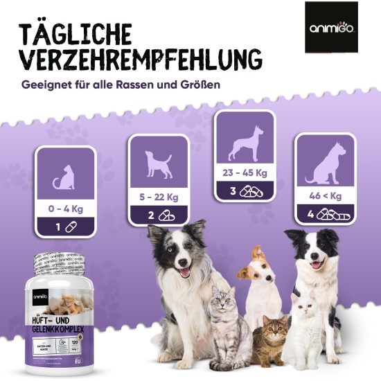 Joint Complex Treats for Dogs – Vitamin Tablets with Glucosamine & Chondroitin, for Small & Large Animals, Joint Tablets Active Flex Plus, Anti Pain Capsules for Dogs – 60 Chews Joint Complex Treats for Dogs – Vitamin Tablets with Glucosamine & Chondroitin, for Small & Large Animals, Joint Tablets Active Flex Plus, Anti Pain Capsules for Dogs – 60 Chews