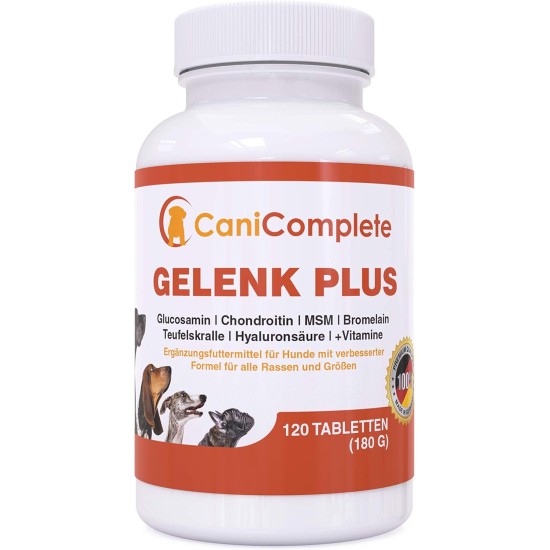 Joint Plus - Joint Tablets for Dogs: Devil's Claw, Methylsulfonylmethane (MSM), Chondroitin, Glucosamine, Collagen, Vitamin B, etc. Pack of 120 Joint Plus - Joint Tablets for Dogs: Devil's Claw, Methylsulfonylmethane (MSM), Chondroitin, Glucosamine, Collagen, Vitamin B, etc. Pack of 120