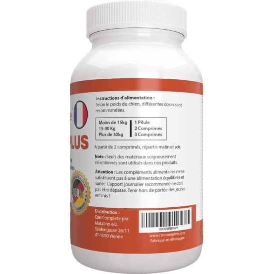 Joint Plus - Joint Tablets for Dogs: Devil's Claw, Methylsulfonylmethane (MSM), Chondroitin, Glucosamine, Collagen, Vitamin B, etc. Pack of 120 Joint Plus - Joint Tablets for Dogs: Devil's Claw, Methylsulfonylmethane (MSM), Chondroitin, Glucosamine, Collagen, Vitamin B, etc. Pack of 120