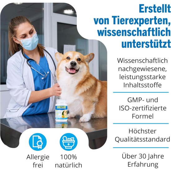 Joint Tablets Dog Premium Joint Capsules, 300 Tablets with Glucosamine, Joint Powder & Green-Lipped Mussels, for Improved Mobility & Joint Health in Dogs Joint Tablets Dog Premium Joint Capsules, 300 Tablets with Glucosamine, Joint Powder & Green-Lipped Mussels, for Improved Mobility & Joint Health in Dogs