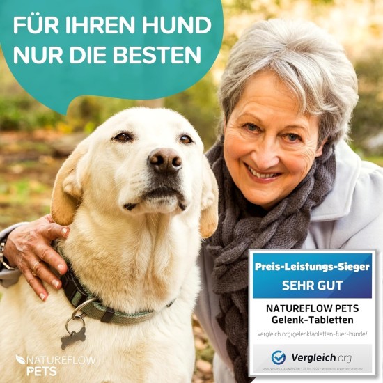 Joint Tablets for Dogs, Made in Germany with Green-Lipped Mussel, MSM and Devil's Claw, No Capsules, High Acceptance Joint Tablets for Dogs, Pack of 100 Joint Tablets for Dogs, Made in Germany with Green-Lipped Mussel, MSM and Devil's Claw, No Capsules, High Acceptance Joint Tablets for Dogs, Pack of 100