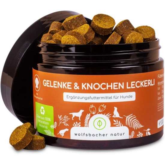 Joint Tablets for Dogs as Snack, 140 Treats with Green-Lipped Mussel & MSM, Joint Protection, Cartilage Care & Bone Building, Natural Ingredients Support Joints and Bones Joint Tablets for Dogs as Snack, 140 Treats with Green-Lipped Mussel & MSM, Joint Protection, Cartilage Care & Bone Building, Natural Ingredients Support Joints and Bones