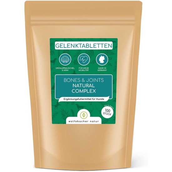 Joint Tablets for Dogs with Green-Lipped Mussel, Pack of 100, Made in Germany, Highly Concentrated, Easy to Feed, High Acceptance, Devil's Claw, MSM and Glucosamine Joint Tablets for Dogs with Green-Lipped Mussel, Pack of 100, Made in Germany, Highly Concentrated, Easy to Feed, High Acceptance, Devil's Claw, MSM and Glucosamine