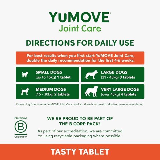 Lintbells YuMOVE Young and Active Dog Joint Supplements, 60 Tablets Lintbells YuMOVE Young and Active Dog Joint Supplements, 60 Tablets