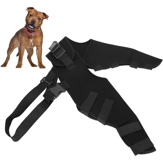Pet Dog Rear Legs Protection Adjustable Knee Brace Leg Support for Dogs Hind Legs Recover Hip Joint Care (HJ25 Rear Double Leggings Black L) Pet Dog Rear Legs Protection Adjustable Knee Brace Leg Support for Dogs Hind Legs Recover Hip Joint Care (HJ25 Rear Double Leggings Black L)