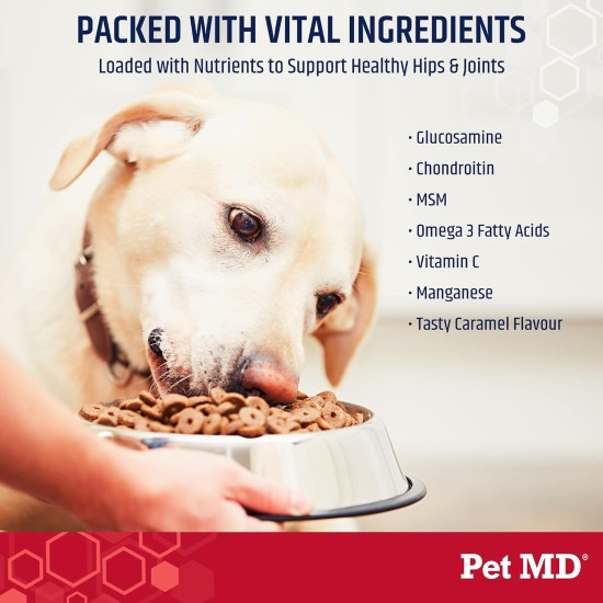 Pet MD Hip & Joint Supplement + Omega 3 for Dogs and Cats Glucosamine Chondroitin Liquid Joint Support Supplement with MSM and Vitamin C 250ml Pet MD Hip & Joint Supplement + Omega 3 for Dogs and Cats Glucosamine Chondroitin Liquid Joint Support Supplement with MSM and Vitamin C 250ml
