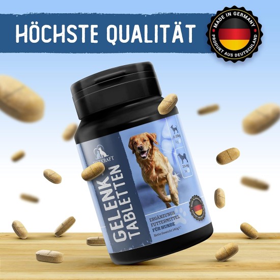 Tierkraft Joint Tablets for Dogs - Made in Germany - Joint Tablets with Green-Lipped Mussel - Devil's Claw - MSM - 100 Joint & Bone Protection Tablets Tierkraft Joint Tablets for Dogs - Made in Germany - Joint Tablets with Green-Lipped Mussel - Devil's Claw - MSM - 100 Joint & Bone Protection Tablets