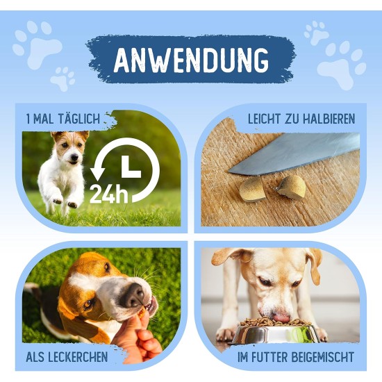 Tierkraft Joint Tablets for Dogs - Made in Germany - Joint Tablets with Green-Lipped Mussel - Devil's Claw - MSM - 100 Joint & Bone Protection Tablets Tierkraft Joint Tablets for Dogs - Made in Germany - Joint Tablets with Green-Lipped Mussel - Devil's Claw - MSM - 100 Joint & Bone Protection Tablets
