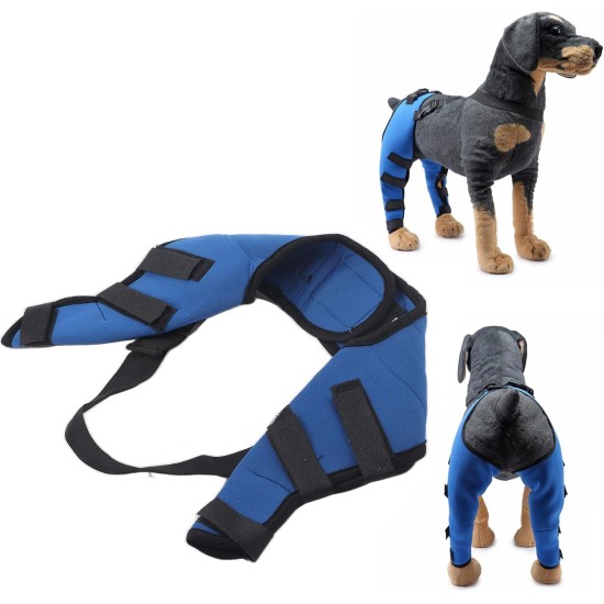 Tnfeeon Knee Support for Dogs, Leg Support for Ligament Injuries, Joint Pain and Sore Muscles, Adjustable Rear Support for Patella Dislocation (HJ27 Rear Legs Blue) Tnfeeon Knee Support for Dogs, Leg Support for Ligament Injuries, Joint Pain and Sore Muscles, Adjustable Rear Support for Patella Dislocation (HJ27 Rear Legs Blue)