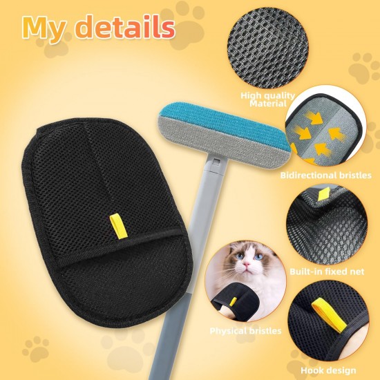 3 in 1 Multifunctional Pet Hair Remover, Pet Hair Remover, Multifunction Long Handle, Fur Magnet Glove, Paw Star Brush for Dogs and Cats for Dogs and Cats, Pet Hair Remover Glove, Anti-Static 3 in 1 Multifunctional Pet Hair Remover, Pet Hair Remover, Multifunction Long Handle, Fur Magnet Glove, Paw Star Brush for Dogs and Cats for Dogs and Cats, Pet Hair Remover Glove, Anti-Static