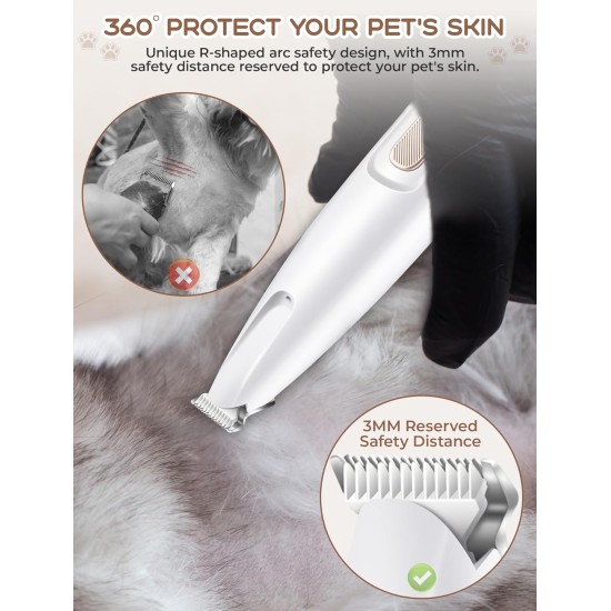 4 in 1 Paw Trimmer for Dogs with LED, Dog Paw Trimmer for with LED, Wireless Dog Paw Trimmer Super Quiet, Pet Shaver for Paws, Face, Body, Oreilles, Visage, Corps 4 in 1 Paw Trimmer for Dogs with LED, Dog Paw Trimmer for with LED, Wireless Dog Paw Trimmer Super Quiet, Pet Shaver for Paws, Face, Body, Oreilles, Visage, Corps