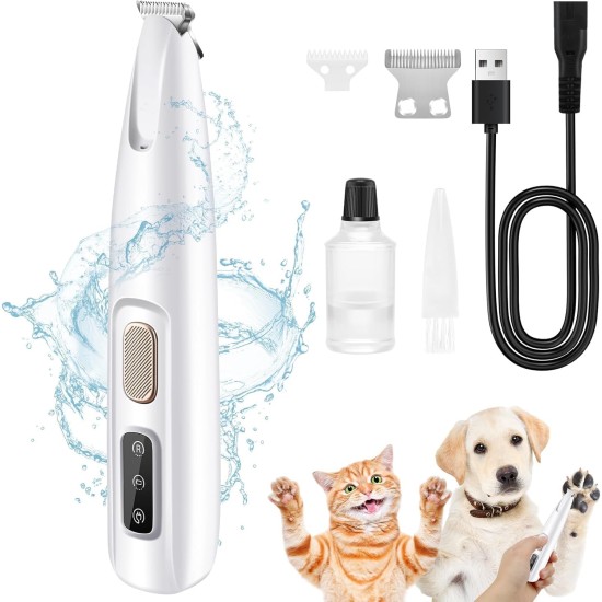 4 in 1 Paw Trimmer for Dogs with LED, Dog Paw Trimmer for with LED, Wireless Dog Paw Trimmer Super Quiet, Pet Shaver for Paws, Face, Body, Oreilles, Visage, Corps 4 in 1 Paw Trimmer for Dogs with LED, Dog Paw Trimmer for with LED, Wireless Dog Paw Trimmer Super Quiet, Pet Shaver for Paws, Face, Body, Oreilles, Visage, Corps