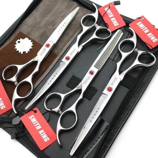 7 Inch Dog Grooming Scissors Set Dog Straight Scissors & Thinning Scissors & Curved Scissors Set of 4 7 Inch Dog Grooming Scissors Set Dog Straight Scissors & Thinning Scissors & Curved Scissors Set of 4