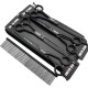 7.0 Inch Professional Dog Grooming Scissors Set Straight & Thinning & Curved & Chunker & Comb 5 Pieces in 1 Set for Left-Handed & Right-Handed Users, Black 7.0 Inch Professional Dog Grooming Scissors Set Straight & Thinning & Curved & Chunker & Comb 5 Pieces in 1 Set for Left-Handed & Right-Handed Users, Black