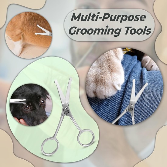 ARSUK Dog Grooming Scissors Straight Pet Hair Cutting Scissors Stainless Steel 4.5 Inches ARSUK Dog Grooming Scissors Straight Pet Hair Cutting Scissors Stainless Steel 4.5 Inches