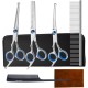 AUSYIWI 7-in-1 Professional Dog Scissors Set, Stainless Steel with Round Safety Tip, Fur Scissors Including Thinning Scissors, Curved, Straight Scissors, Grooming Comb, for Dogs, Cats and Other