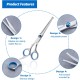 AUSYIWI 7-in-1 Professional Dog Scissors Set, Stainless Steel with Round Safety Tip, Fur Scissors Including Thinning Scissors, Curved, Straight Scissors, Grooming Comb, for Dogs, Cats and Other