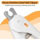 Alyvisun Dog Nail Clippers, Cat Nail Clippers with High LED Lighting, Safety Protection, Nail File and Transparent Splash Guard for Large, Medium, Small Animals (White Orange) Alyvisun Dog Nail Clippers, Cat Nail Clippers with High LED Lighting, Safety Protection, Nail File and Transparent Splash Guard for Large, Medium, Small Animals (White Orange)