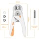 Alyvisun Dog Nail Clippers, Cat Nail Clippers with High LED Lighting, Safety Protection, Nail File and Transparent Splash Guard for Large, Medium, Small Animals (White Orange) Alyvisun Dog Nail Clippers, Cat Nail Clippers with High LED Lighting, Safety Protection, Nail File and Transparent Splash Guard for Large, Medium, Small Animals (White Orange)