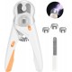 Alyvisun Dog Nail Clippers, Cat Nail Clippers with High LED Lighting, Safety Protection, Nail File and Transparent Splash Guard for Large, Medium, Small Animals (White Orange) Alyvisun Dog Nail Clippers, Cat Nail Clippers with High LED Lighting, Safety Protection, Nail File and Transparent Splash Guard for Large, Medium, Small Animals (White Orange)