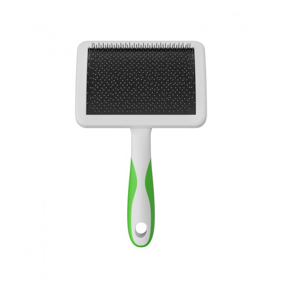 Andis 68540 Self Cleaning Animal Slicker Brushes with Curved Stainless Steel Bristles for All Breeds Reduces Shedding by up to 90%, Removes Tangles, Dirt and Loose Hair, Large, Green Andis 68540 Self Cleaning Animal Slicker Brushes with Curved Stainless Steel Bristles for All Breeds Reduces Shedding by up to 90%, Removes Tangles, Dirt and Loose Hair, Large, Green
