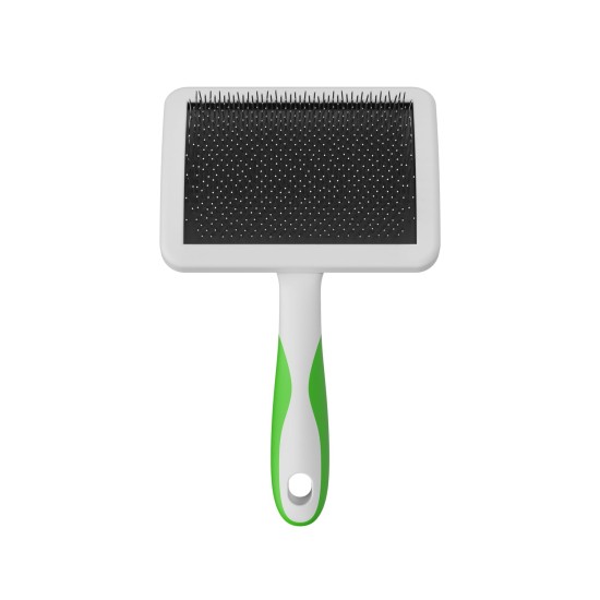 Andis 68540 Self Cleaning Animal Slicker Brushes with Curved Stainless Steel Bristles for All Breeds Reduces Shedding by up to 90%, Removes Tangles, Dirt and Loose Hair, Large, Green Andis 68540 Self Cleaning Animal Slicker Brushes with Curved Stainless Steel Bristles for All Breeds Reduces Shedding by up to 90%, Removes Tangles, Dirt and Loose Hair, Large, Green