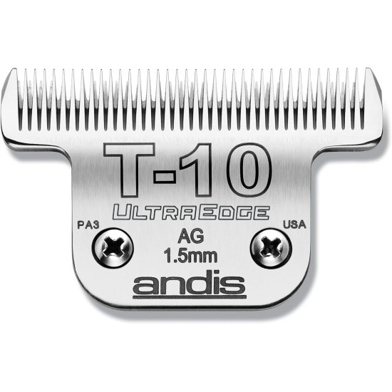 Andis Carbon-Infused Steel UltraEdge Dog Clipper Blade, Size-T-10, 1/6-Inch Cut Length (22305) Andis Carbon-Infused Steel UltraEdge Dog Clipper Blade, Size-T-10, 1/6-Inch Cut Length (22305)