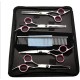 Animets Dog Scissors with Round Tip, Pink, Set of 5 with Thinning Scissors for Grooming, Stainless Steel for Dogs and Cats Animets Dog Scissors with Round Tip, Pink, Set of 5 with Thinning Scissors for Grooming, Stainless Steel for Dogs and Cats