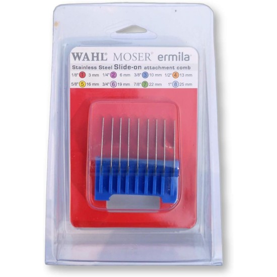 Attachment comb 10 mm #3 (3/8 inch) slide-on met Attachment comb 10 mm #3 (3/8 inch) slide-on met