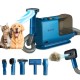 BEHOME Dog Clipper with Vacuum Cleaner, 6-in-1 Pet Care and Vacuum Cleaner Set, Easily Sucks All Hair, Vacuum Cleaner, Razor and Cleaning Accessories, Quiet Clipper, Dog Cat