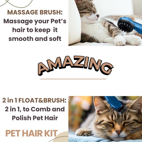 BEHOME Dog Clipper with Vacuum Cleaner, 6-in-1 Pet Care and Vacuum Cleaner Set, Easily Sucks All Hair, Vacuum Cleaner, Razor and Cleaning Accessories, Quiet Clipper, Dog Cat BEHOME Dog Clipper with Vacuum Cleaner, 6-in-1 Pet Care and Vacuum Cleaner Set, Easily Sucks All Hair, Vacuum Cleaner, Razor and Cleaning Accessories, Quiet Clipper, Dog Cat