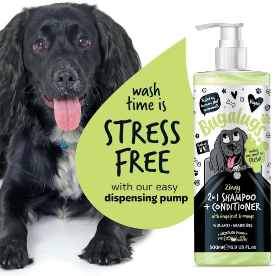 BUGALUGS 2 in 1 Shampoo and Conditioner for Dogs 5L Grapefruit and Orange Citrus Scent Thorough Cleansing and Softness for Sensitive Skin Professional Use Vegan All Types of BUGALUGS 2 in 1 Shampoo and Conditioner for Dogs 5L Grapefruit and Orange Citrus Scent Thorough Cleansing and Softness for Sensitive Skin Professional Use Vegan All Types of