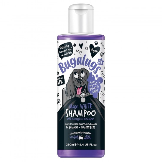 BUGALUGS Dog Shampoo - Whitening & Brightening Coat Enhancer for All Fur Colours, Best Vegan Puppy Care Shampoo & Conditioner with a Pineapple & Passion Fruit (250 ml) BUGALUGS Dog Shampoo - Whitening & Brightening Coat Enhancer for All Fur Colours, Best Vegan Puppy Care Shampoo & Conditioner with a Pineapple & Passion Fruit (250 ml)