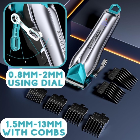 BarberBoss Dog Clippers Cordless Professional Dog Clipper for Thick Hair, Dog Grooming Kit, Cat Clipper for Matted Fur, Pet Grooming Kit, Pet Clipper QR-9088 BarberBoss Dog Clippers Cordless Professional Dog Clipper for Thick Hair, Dog Grooming Kit, Cat Clipper for Matted Fur, Pet Grooming Kit, Pet Clipper QR-9088