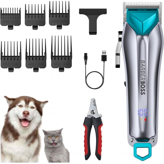 BarberBoss Dog Clippers, Dog Grooming Set, Professional Dog Clippers for Thick and Matted Hair, Pet Grooming Set, Pet Scissors, Dog Trimmer for Grooming BarberBoss Dog Clippers, Dog Grooming Set, Professional Dog Clippers for Thick and Matted Hair, Pet Grooming Set, Pet Scissors, Dog Trimmer for Grooming