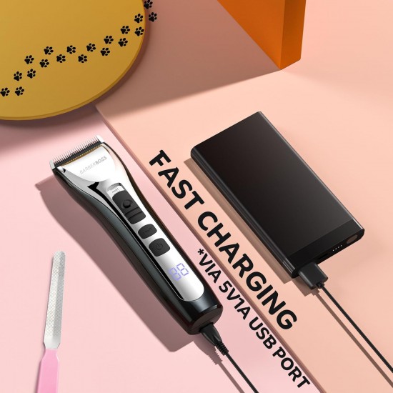 BarberBoss Pet Grooming Kit,Cordless Noiseless Trimmer for Thick Coat, Matted Fur, Rechargeable Dog Grooming Scissors, Dog Paw Trimmer, Pet Grooming Kit BarberBoss Pet Grooming Kit,Cordless Noiseless Trimmer for Thick Coat, Matted Fur, Rechargeable Dog Grooming Scissors, Dog Paw Trimmer, Pet Grooming Kit