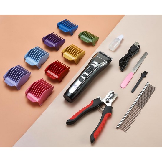 BarberBoss Pet Grooming Kit,Cordless Noiseless Trimmer for Thick Coat, Matted Fur, Rechargeable Dog Grooming Scissors, Dog Paw Trimmer, Pet Grooming Kit BarberBoss Pet Grooming Kit,Cordless Noiseless Trimmer for Thick Coat, Matted Fur, Rechargeable Dog Grooming Scissors, Dog Paw Trimmer, Pet Grooming Kit