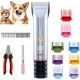 BarberBoss Professional Dog Grooming Set, Dog Clipper Wireless Quiet Clipper for Thick Fur Ceramic Blades 8 Guide Combs Rechargeable with USB Charging LED Display BarberBoss Professional Dog Grooming Set, Dog Clipper Wireless Quiet Clipper for Thick Fur Ceramic Blades 8 Guide Combs Rechargeable with USB Charging LED Display