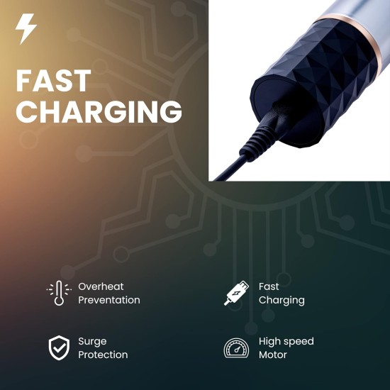 BarberBoss QR-9081 Low Noise Pet Grooming Kit with 2 Speed Levels, Ceramic Blades, USB Charging, LED Display and 8 Comb Attachments BarberBoss QR-9081 Low Noise Pet Grooming Kit with 2 Speed Levels, Ceramic Blades, USB Charging, LED Display and 8 Comb Attachments